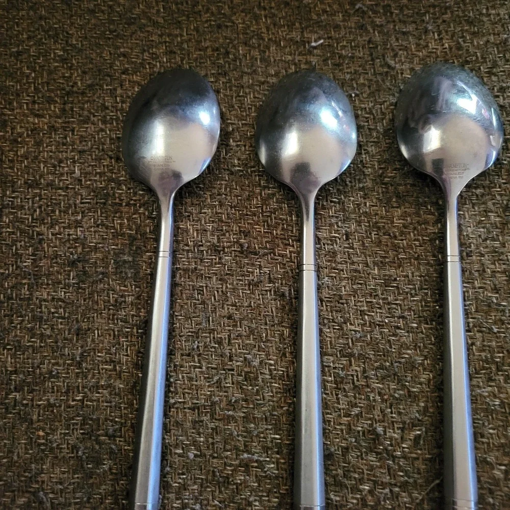 Hampton Silversmiths Stainless China 028‎ Teaspoons Set of 4 Silverware Flatware